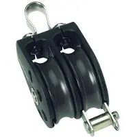 Barton Marine Poulie Double Fixe Avec Support De Corde 350kg 8 Mm