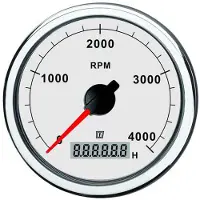 VETUS 0-5000rpm Tachometer 12-24v Argenté 100 mm