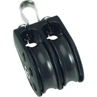 Barton Marine Double Fixed Pulley 630kg 12 Mm Argenté 58 x 115 mm