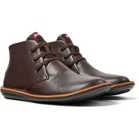 Camper pour homme. 36530-060 Bottines en cuir Beetle marron (45), Plat, Lacets, Casuel