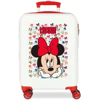 Disney pour fille. 2611721 Valise de cabine Minnie Diva blanche, rouge -38x55x20cm (OSFA), Casuel, ABS/Polycarbonate, mode enfantine