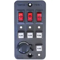 Oem Marine Abs 3 Switches Electric Panel Argenté 120 x 60 mm