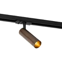 QAZQA Spot moderne bronze foncé pour système sur rail monophasé 35 mm - Iconic Jeana Luxe