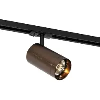 QAZQA Spot moderne bronze foncé pour système d’éclairage sur rail monophasé 70 mm - Iconic Jeana Luxe