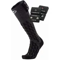 Therm-ic Heat Fusion Uni Heated Ski Socks + S-pack 700 Batteries Set Noir EU 39-41
