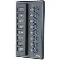 VETUS P8f Panneau automatique de fusibles et d'interrupteurs Noir Noir One Size