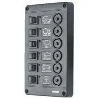 VETUS P6 Fuses Switches Panel With Circuit Breaker Noir 24V