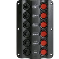 Talamex Panneau De Commutation Wavedesign 6 Interrupteurs 12v