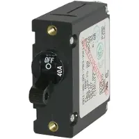 Blue Sea Systems Disjoncteur magnétique unipolaire Ac/dc 40a Noir Noir One Size