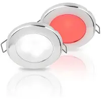 Hella Marine Lumière Led Euroled 75 Rouge/blanc Acier Inoxydable 120 Mm 3w