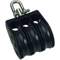 Barton Marine Poulie Triple Pivotante 370kg 8 Mm