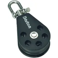 Barton Marine Poulie Simple à émerillon 370kg 8 Mm