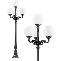 Ks Verlichting Lampadaire Jardin globe Lyon 30 nostalgie - vert