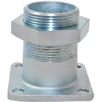 Bukh Exhaust Flange Argenté