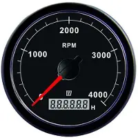 VETUS 0-5000rpm Tachometer 12-24v Noir 100 mm