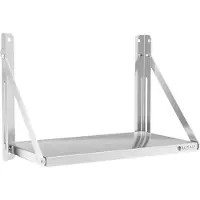 Royal Catering Étagère murale pliable - Acier inoxydable - 60 x 30 cm - 40 kg
