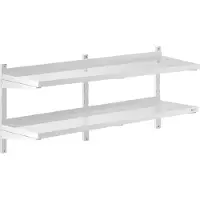Royal Catering Expondo Étagère murale - 2 tablettes - 40 x 140 cm