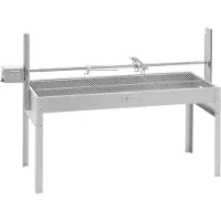 Royal Catering Barbecue tourne broche - motorisé - 40 kg - Longueur de la broche : 127 cm - Inox