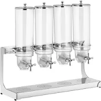 Royal Catering Distributeur de céréales - 4 x3,5 l - 4 récipients RCCS-3.5LSS4