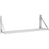 Royal Catering Étagère murale pliable - À barreaux - 100 x 30 cm - 40 kg - Acier inoxydable
