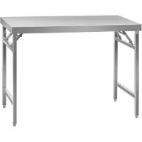 Royal Catering Table de travail en inox - ECO - 60 x 120 cm - 210 kg - pliable - RCAT-120/60KE
