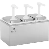 Royal Catering Expondo Distributeur de sauce - 3 pompes - 3 x 2 L