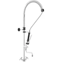 Monolith Robinet douchette monotrou - Flexible de 1000 mm - Bec de 220 mm - Deux manettes
