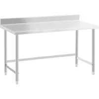 Royal Catering Table de travail inox - ECO - 150 x 70 cm - 93 kg - Dosseret -
