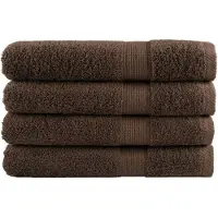 vidaXL Serviettes de sauna de qualité supérieure SOLUND 4 pcs marron