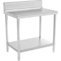 Royal Catering Table de travail inox - ECO - 90 x 60 cm - 250 kg - Dosseret - RCAT-90/60-N
