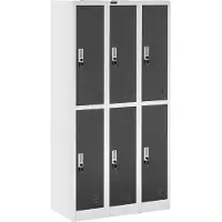 Fromm & Starck Armoire vestiaire - 6 compartiments - Coloris gris STAR_MCAB_15