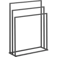 Usorteret Porte-serviette sur pied - 3 barres - Largeur : 65 cm