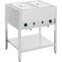 Royal Catering Bain-marie professionnel - 1265 W - 2 x GN 1/1 - sur châssis -