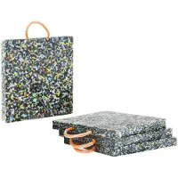 Expondo Plaques de calage - 40 x 40 x 4 cm - Charge maximale de 12 000 kg - Lot de 4