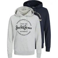 Jack & Jones Sweat-shirt 'JJForest' bleu marine / jaune / gris chiné