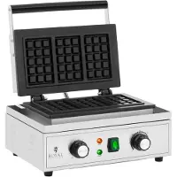 Royal Catering Appareil ? gaufre - 3 Gaufres belges - 1500 W - 50 - 300 ?C - minuterie 0 - 5 min -