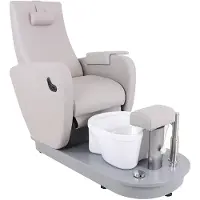 Physa Fauteuil pédicure - électrique - avec bain de pieds - 105 W - 200 kg - gris HAVANA BEIGE