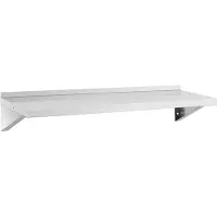 Royal Catering Étagère murale - acier inoxydable - 120 x 40 cm - jusqu'à 30 kg -