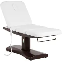 Physa Fauteuil de soin esthétique - 3 moteurs - 300 W - 200 x 75 x 66 - 91 cm - 175 kg - Blanc / brun