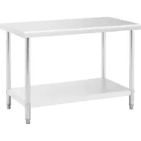 Royal Catering Table de travail inox - ECO - 120 x 60 cm - 250 kg -
