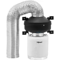OEM hillvert Kit d'évacuation d'air - filtre à charbon actif / ventilateur tubulaire / tuyau d'évacuation - 382.2 m³/h - sortie Ø 125 mm