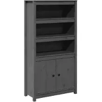 vidaXL Highboard Gris 80x35x154 cm Pin massif