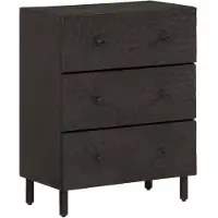 vidaXL Armoire d'appoint noir 60x33x75 cm bois massif mangue