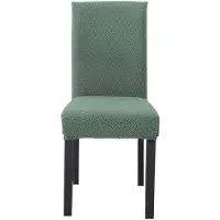 Intirilife 6x Housse Élastique Pour Chaise En Vert Clair À Motifs Avec Une Surface D'assise De 38 À 45 Cm Et Une Hauteur D'appui De 45 À 65 Cm - Idéal Pour Les Fêtes, Mariages, Hôtels Ou À La Maison