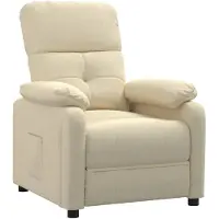 vidaXL Fauteuil relax Tissu Crème