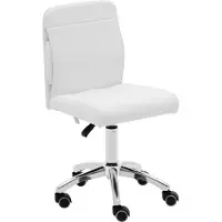Physa Tabouret à roulette avec dossier - 48 - 62 cm - 150 kg - Blanc