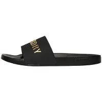 Superdry pour homme. MF310255A Tongs végétaliennes avec logo noir (42/43), Plat, Aucun, Beachwear