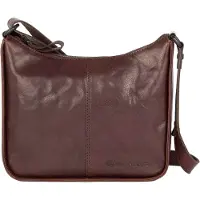 Spikes & Sparrow Femmes, Sac à main, Leather Cross body - Evie - Dark brown, Marron