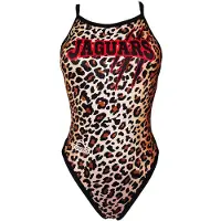 Turbo Leo Print Swimsuit Noir L Femme