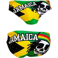 Turbo Jamaica Skull Vintage 2013 Waterpolo Swimming Brief Multicolore 2XL Homme
